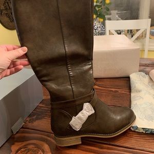 *New in Box* Dark Brown Wide Calf Riding Boot